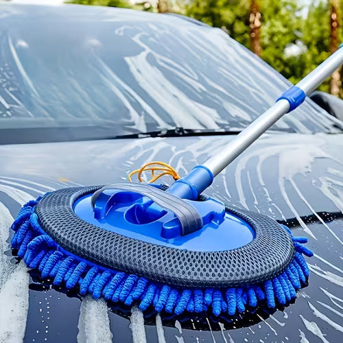 Retractable Chenille Car Water Brush Car Wash Mop Car