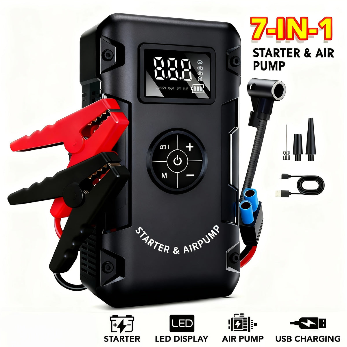 10000A Car Jump Starter And 10000A 7-in-1 Jump Starter