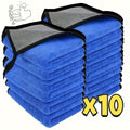 Set of 10 Ultra-Fine Microfiber Cloths for Car Cleaning